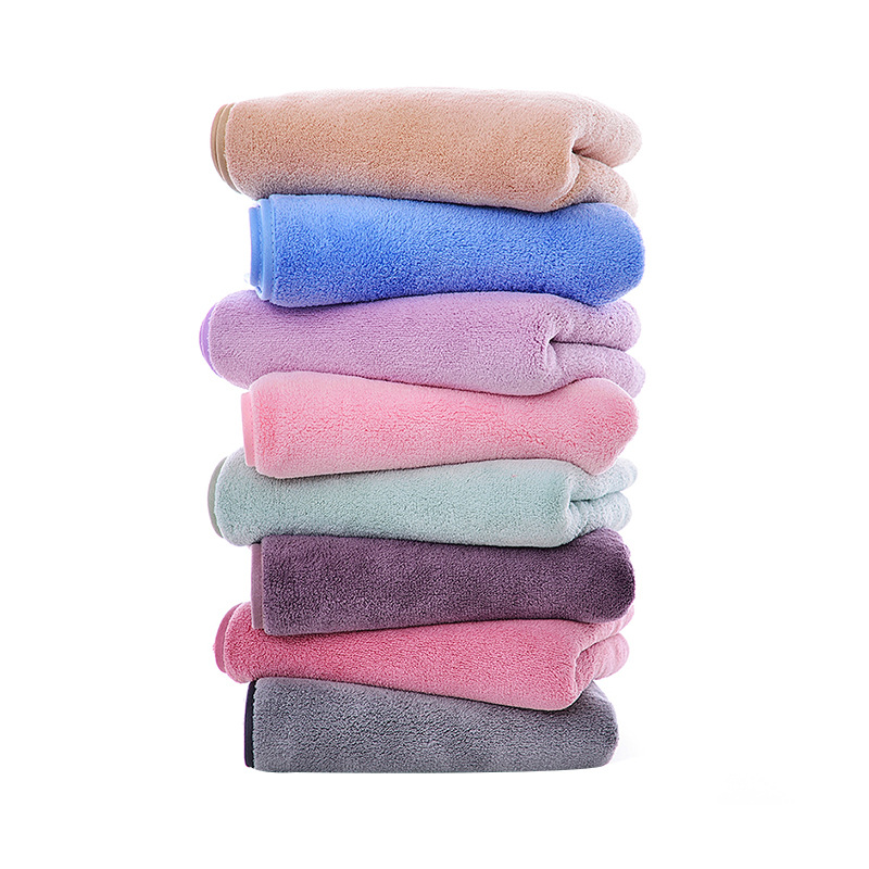 Japanese-style coral fleece absorbent bath towel thickened couple's towel gift given, 70*140cm detail image 10