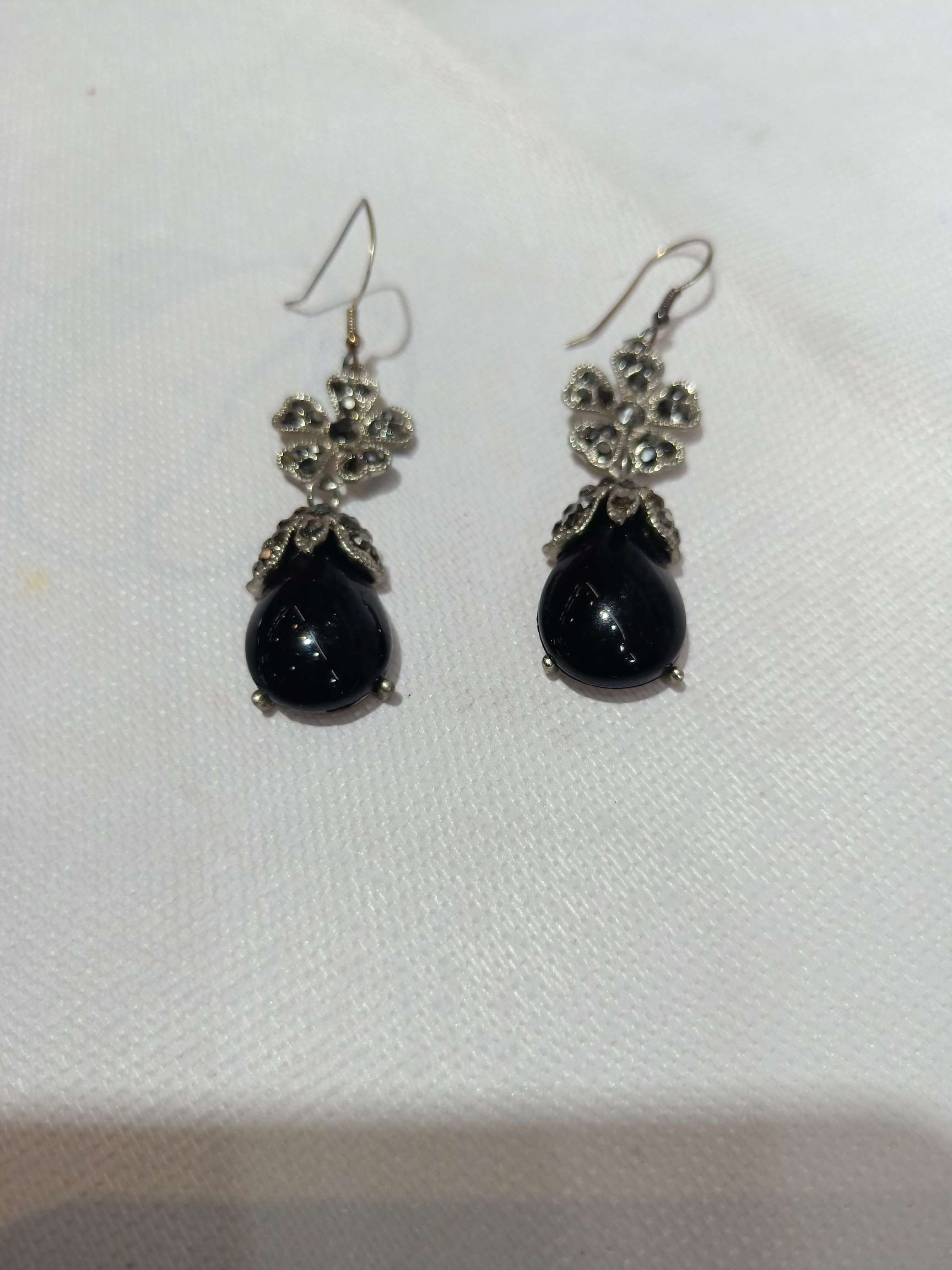 反泰银，银勾水晶耳环耳钉详情图2