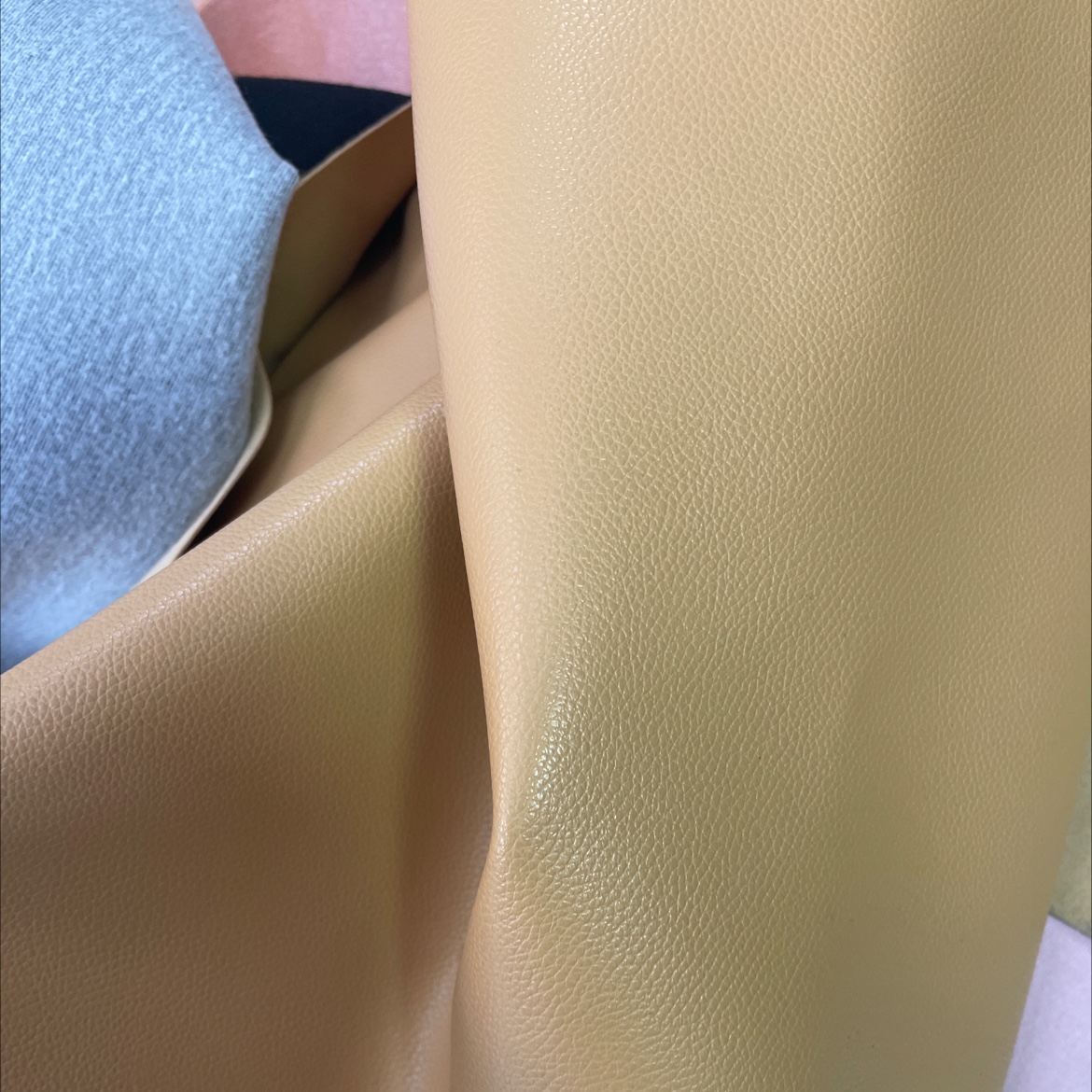 Mini lychee leather fabric, leather bags, sofa belts, soft furnishings, stationery, earth yellow mnlz013 Item Picture