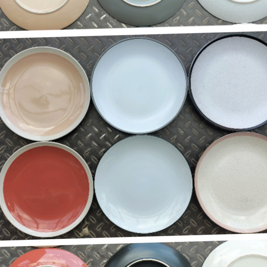 10.5-inch two-color glazed plate