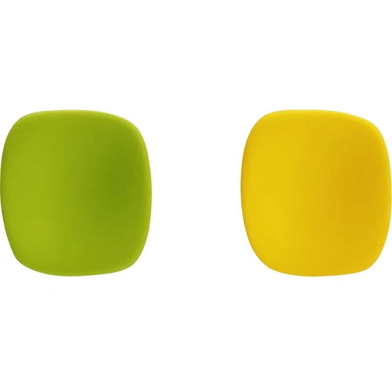 Fresh green square stud asymmetrical earrings, French-style Jaya steel jewelry Item Picture