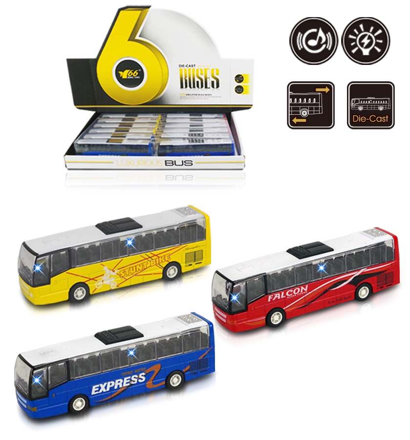 Children's alloy toys, sound, light, music, rebound, bus models, children's alloy toys, metal car models, toy cars details Picture
