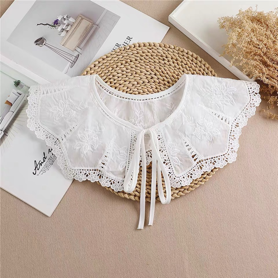 2021 Embroidered shawl women's dress with new doll fake collar 6