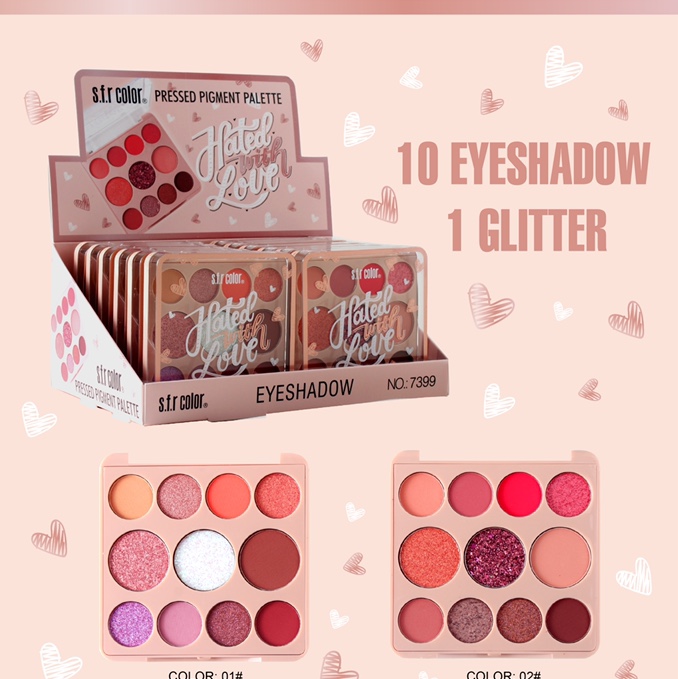 多色眼影盘 色泽靓丽易上色不易脱妆眼影 