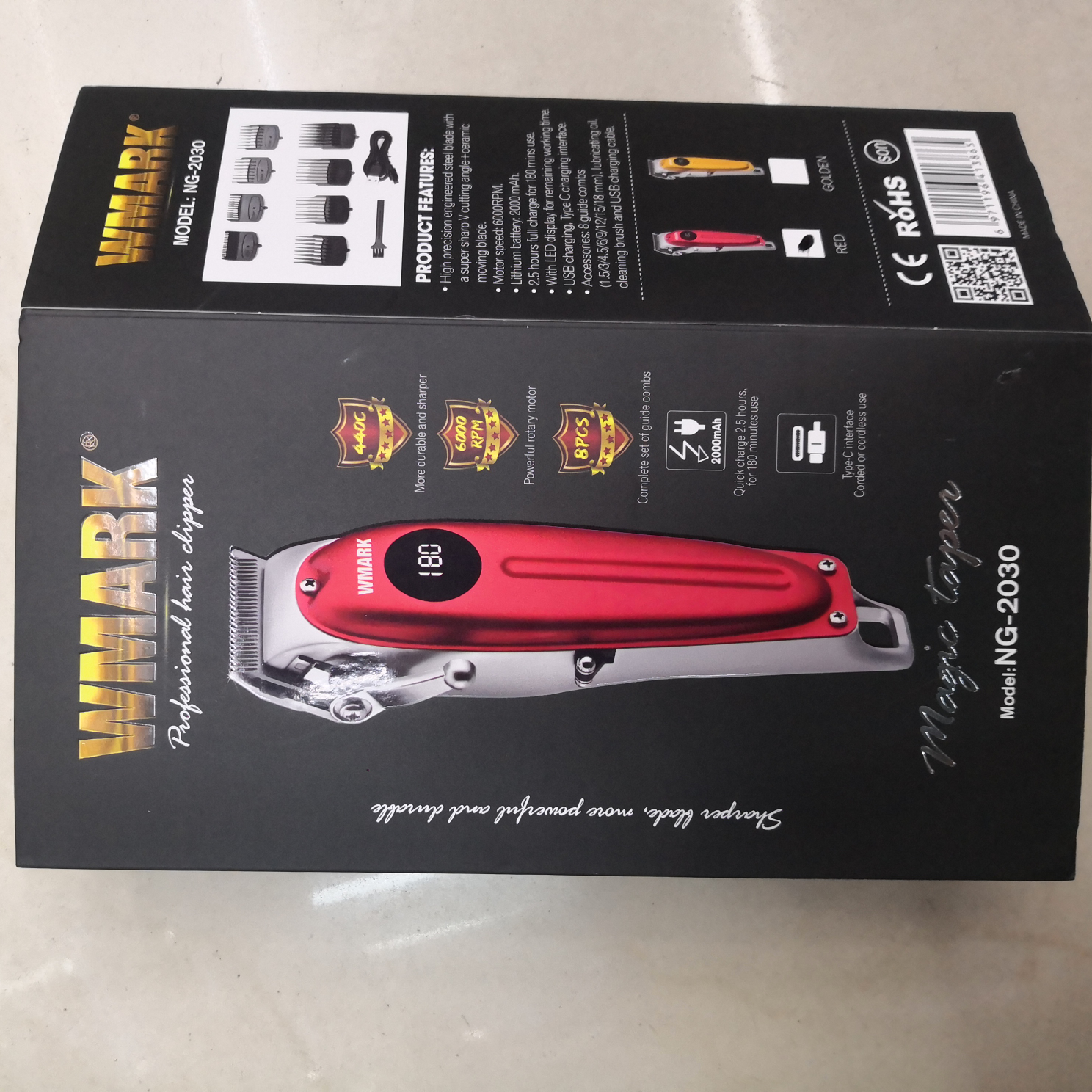 跨境透明油头电推剪发廊美发专用理发剪渐变充电推子理发器