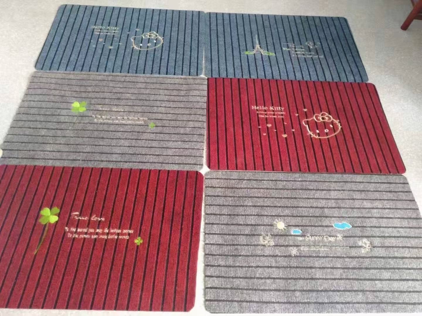 40*60cm 条形绣花垫细节图