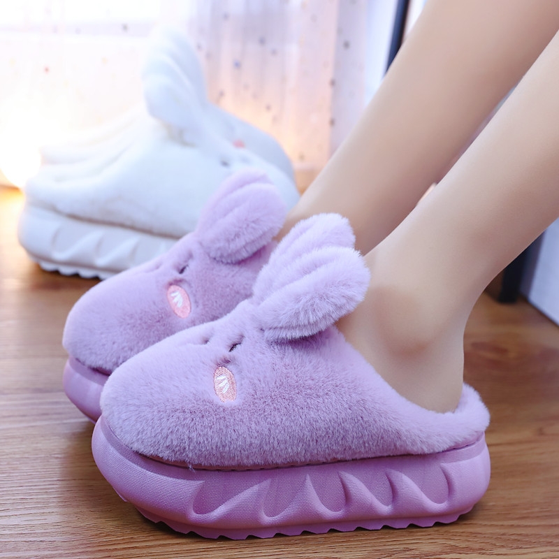 毛绒玩具棉拖鞋女包跟秋冬季新款软底保暖居家防滑毛绒月子32