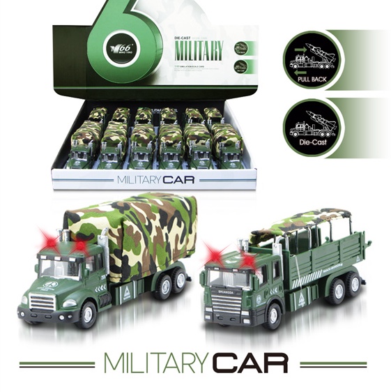 运输车 野战军车声光回力车合金车模型儿童玩具回力车批发
