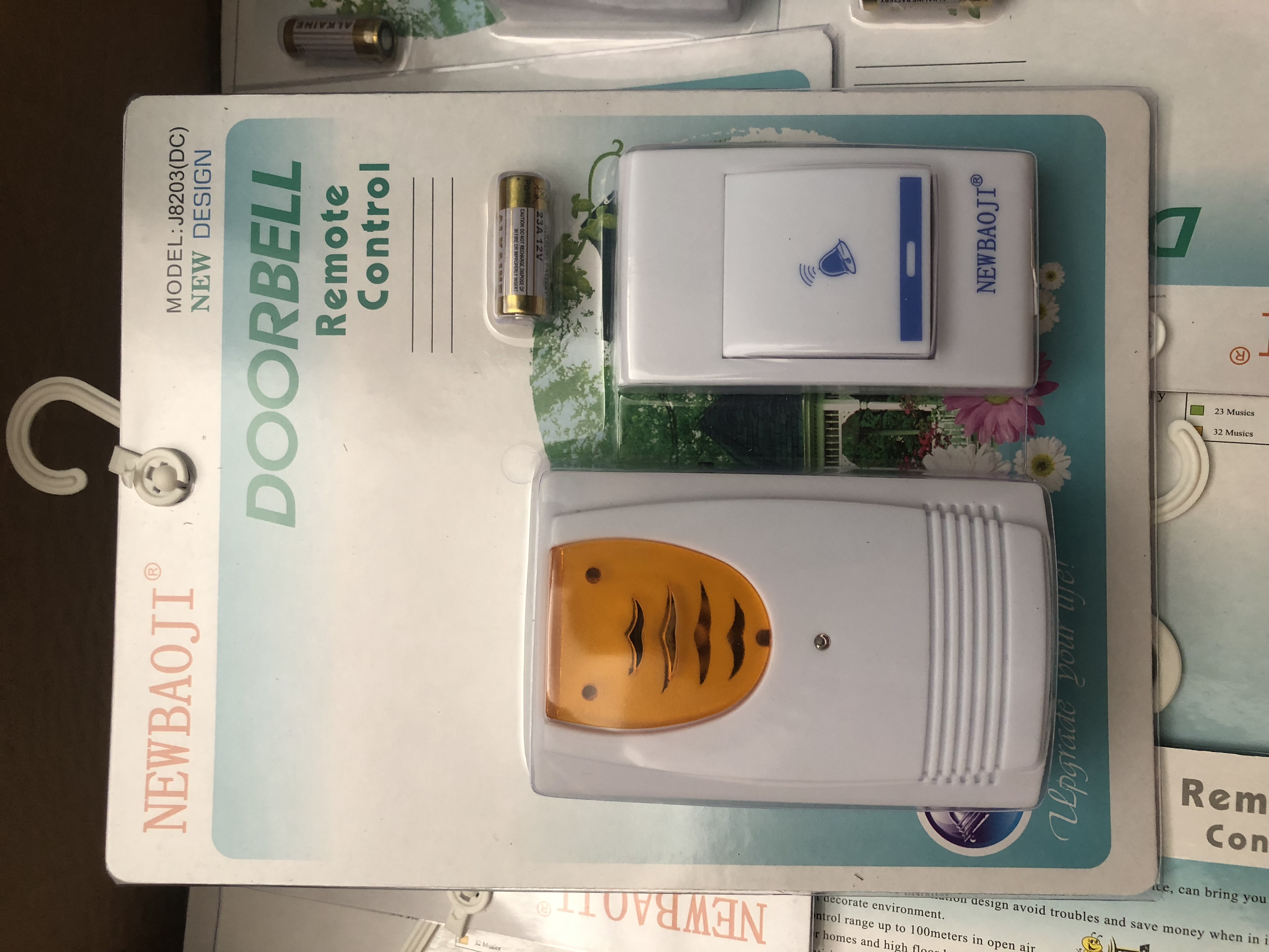 new baoji wireless remote control doorbell, factory direct sales, with many styles. details Picture