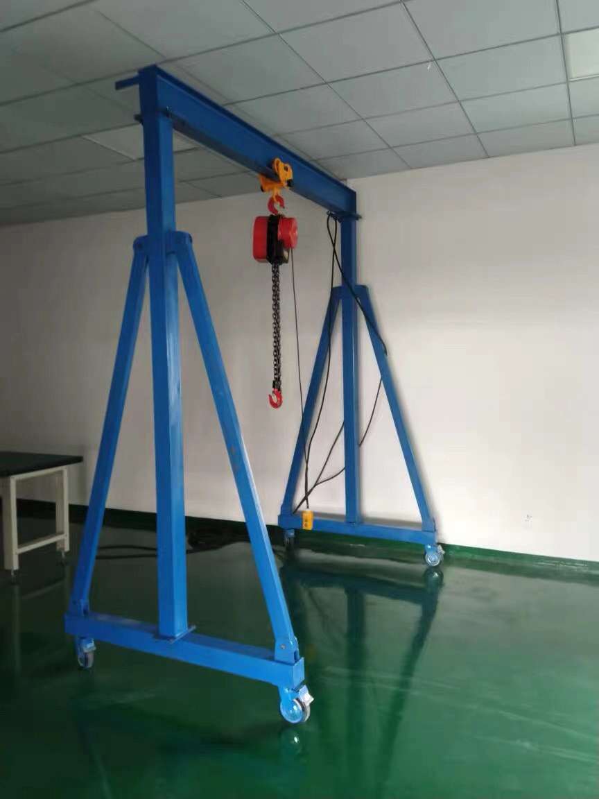 Adjustable hand-pushed gantry crane, hand-pushed crane and hand-pushed trolley details Picture