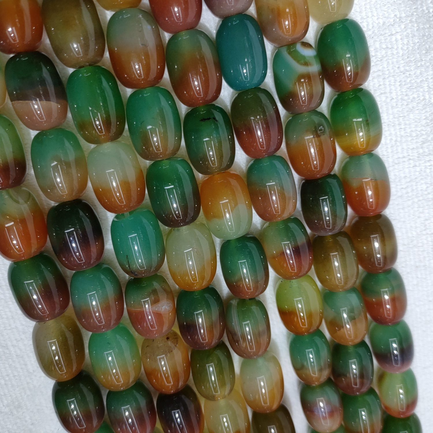 13X18mm孔雀玛瑙桶珠