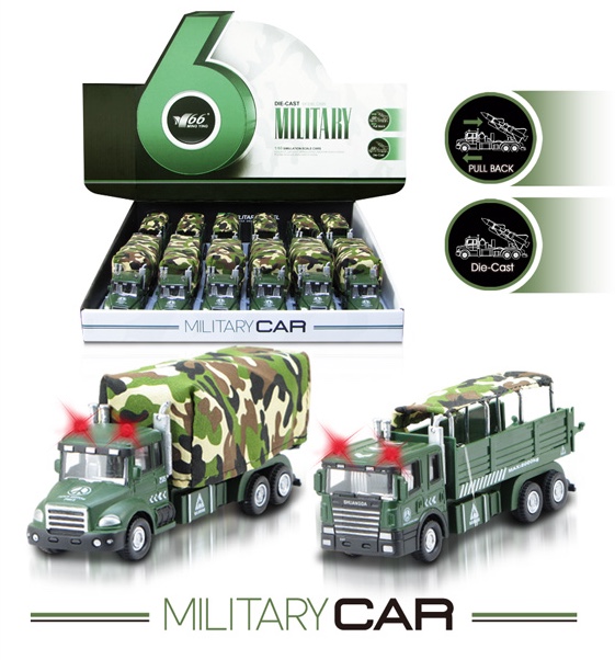 Vehículo de transporte vehículo militar de campaña sonido y luz coche de fuerza de impulso modelo de coche de aleación juguetes para niños coche de fuerza de impulso al por mayor detail image 1
