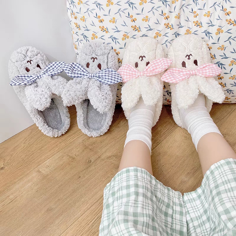 毛绒玩具棉拖鞋女包跟秋冬季新款软底保暖居家防滑毛绒月子69