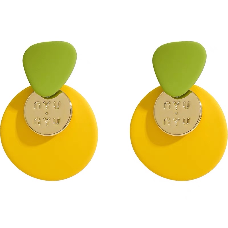 Summer frosted women's earrings with a unique and simple style, featuring new Jieya steel jewelry Item Picture