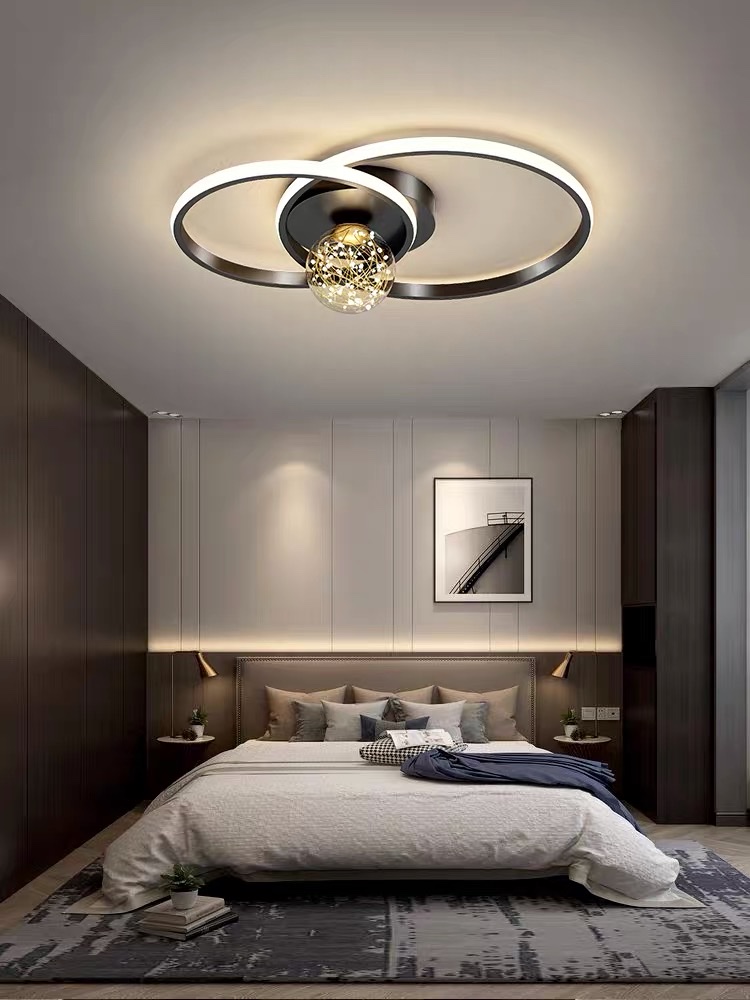 The 2021 new master bedroom light luxury ins starry sky ceiling light is a popular female lighting fixture. It is simple and modern Item Picture