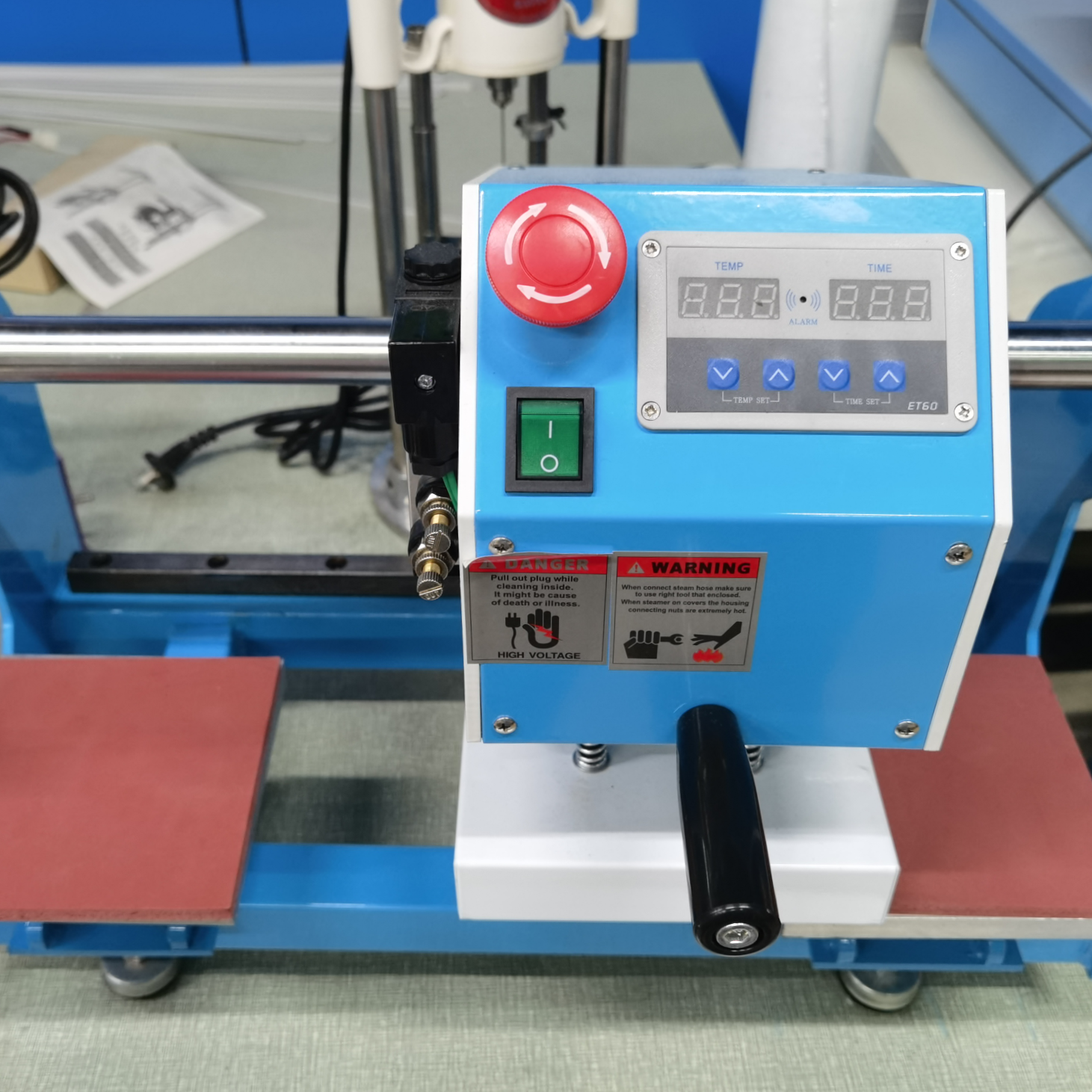 Pole brand 15*15 double station pneumatic hot stamping machine