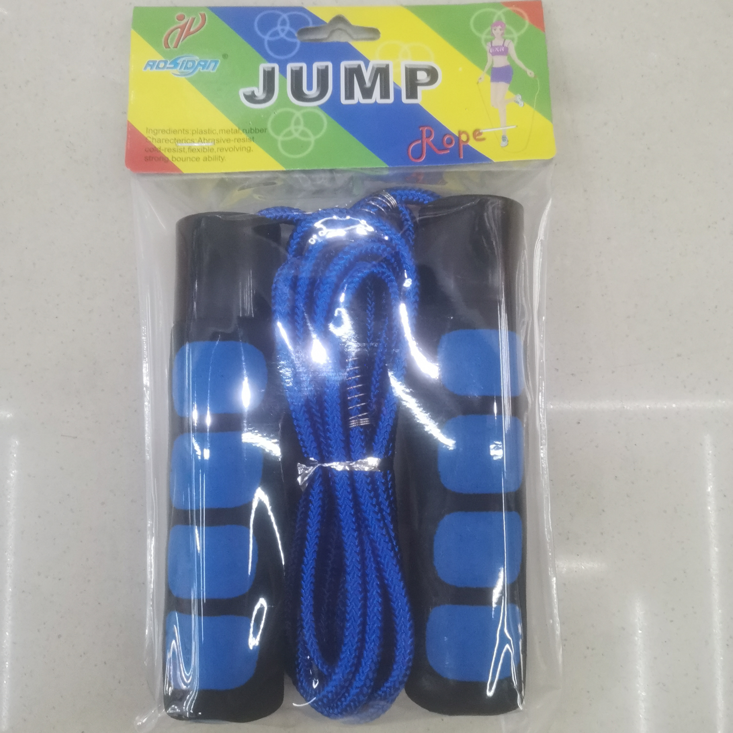 217跳绳体育用品轴承棉胶       