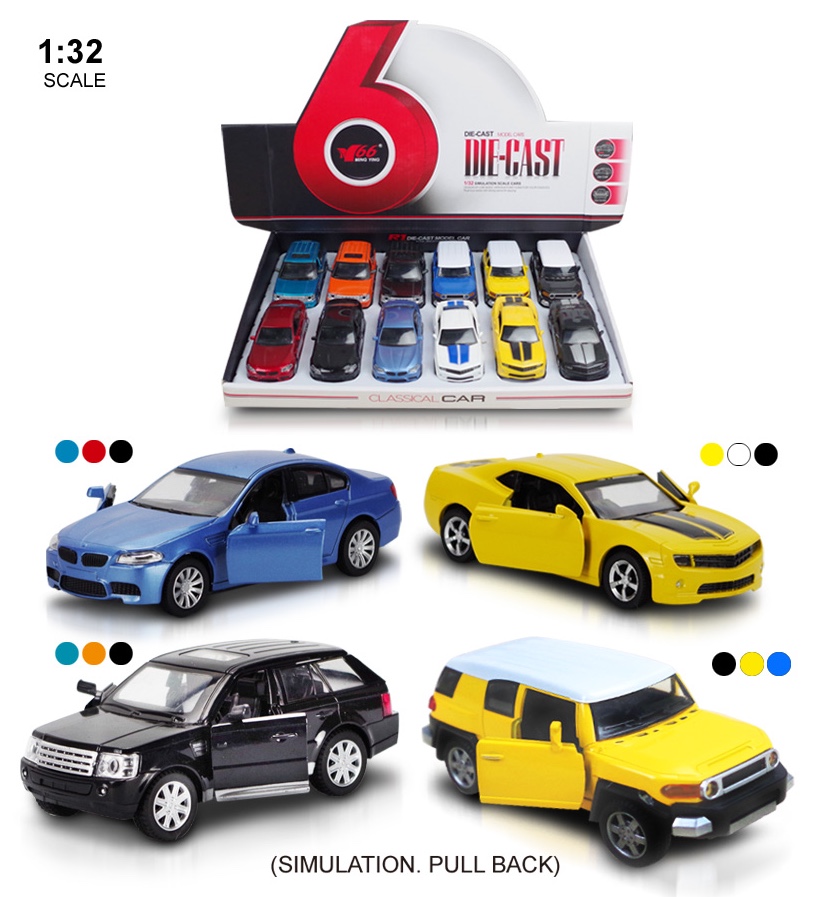 Four new cross-border 1:36 alloy simulation rebound door opening vehicles, each in three colors, are mixed detail image 2