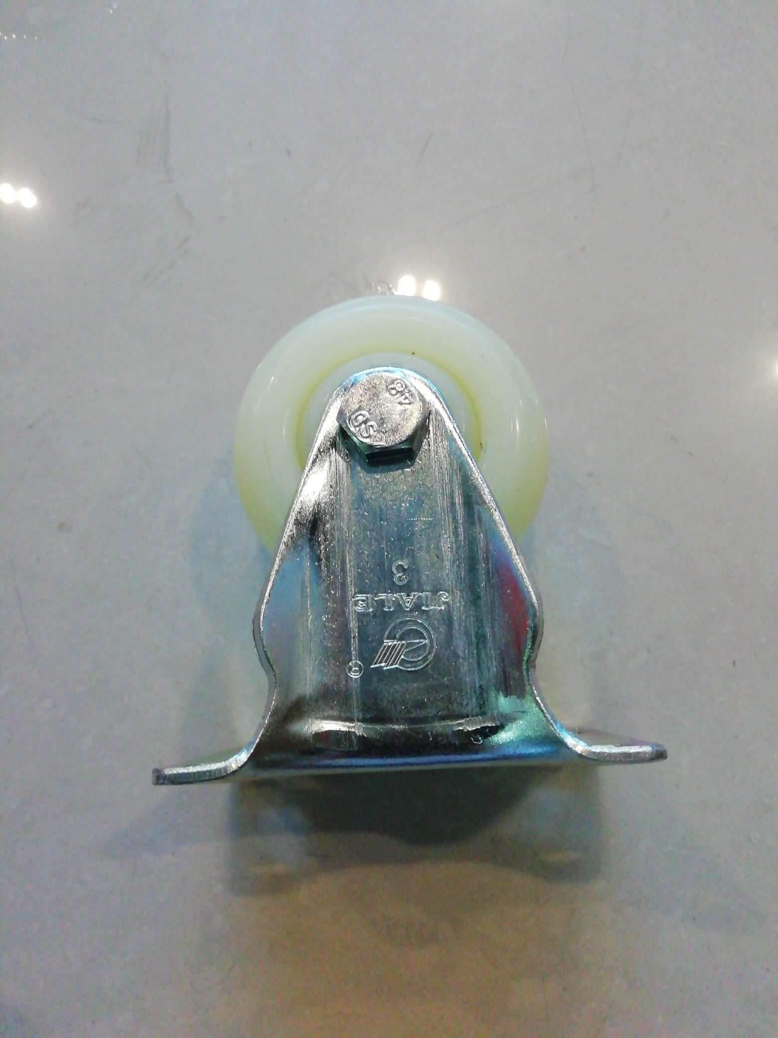 3-inch Jiale medium-sized white nylon oriented wheels detail image 1