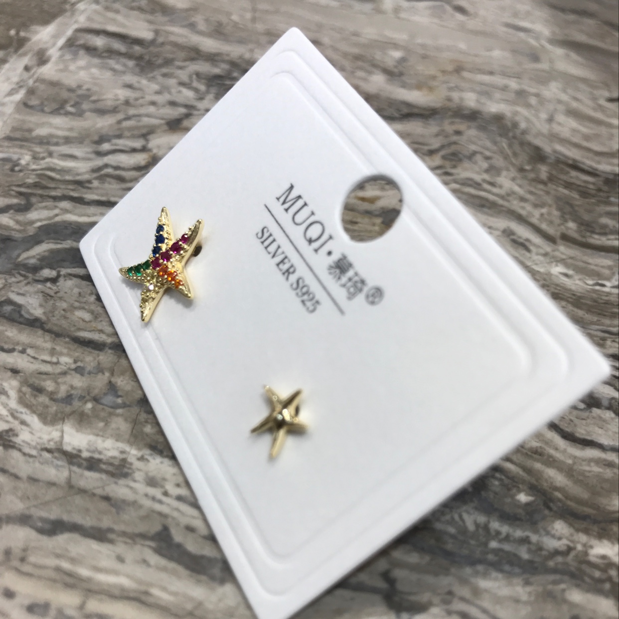 Colored diamond ➕ five-pointed star details Picture