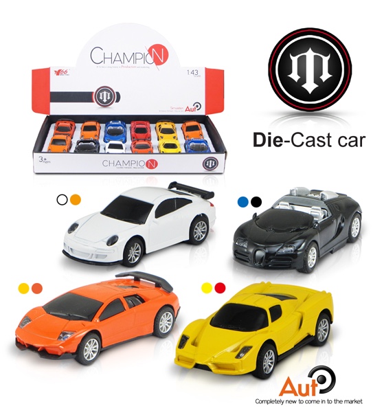 Cross-border new 1:43 simulation alloy rebound car detail image 2