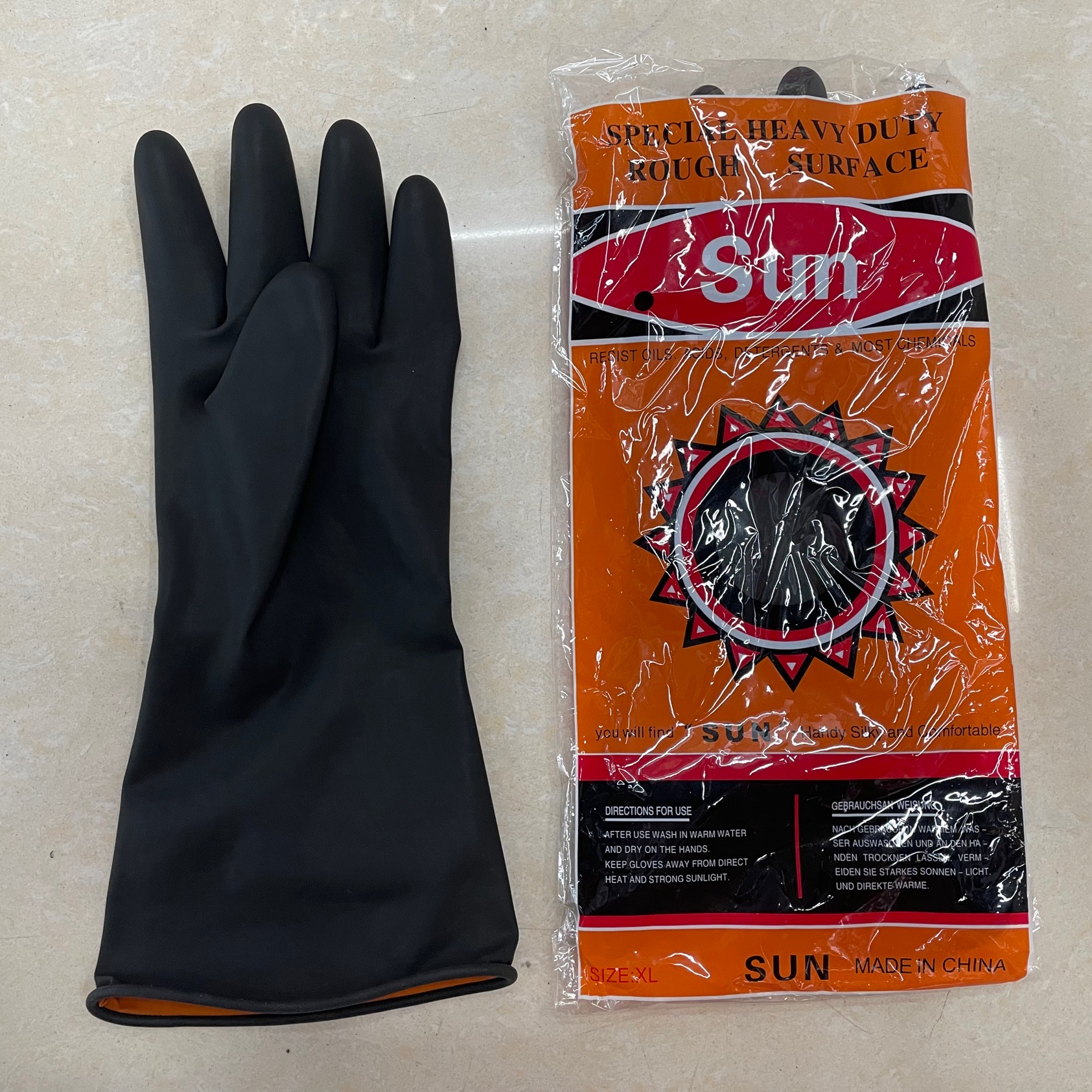 Guantes protección laboral guantes de goma resistentes al desgaste durable antideslizante adhesivo impregnado transpirable sitio de trabajo trabajo de hombres y mujeres negro
