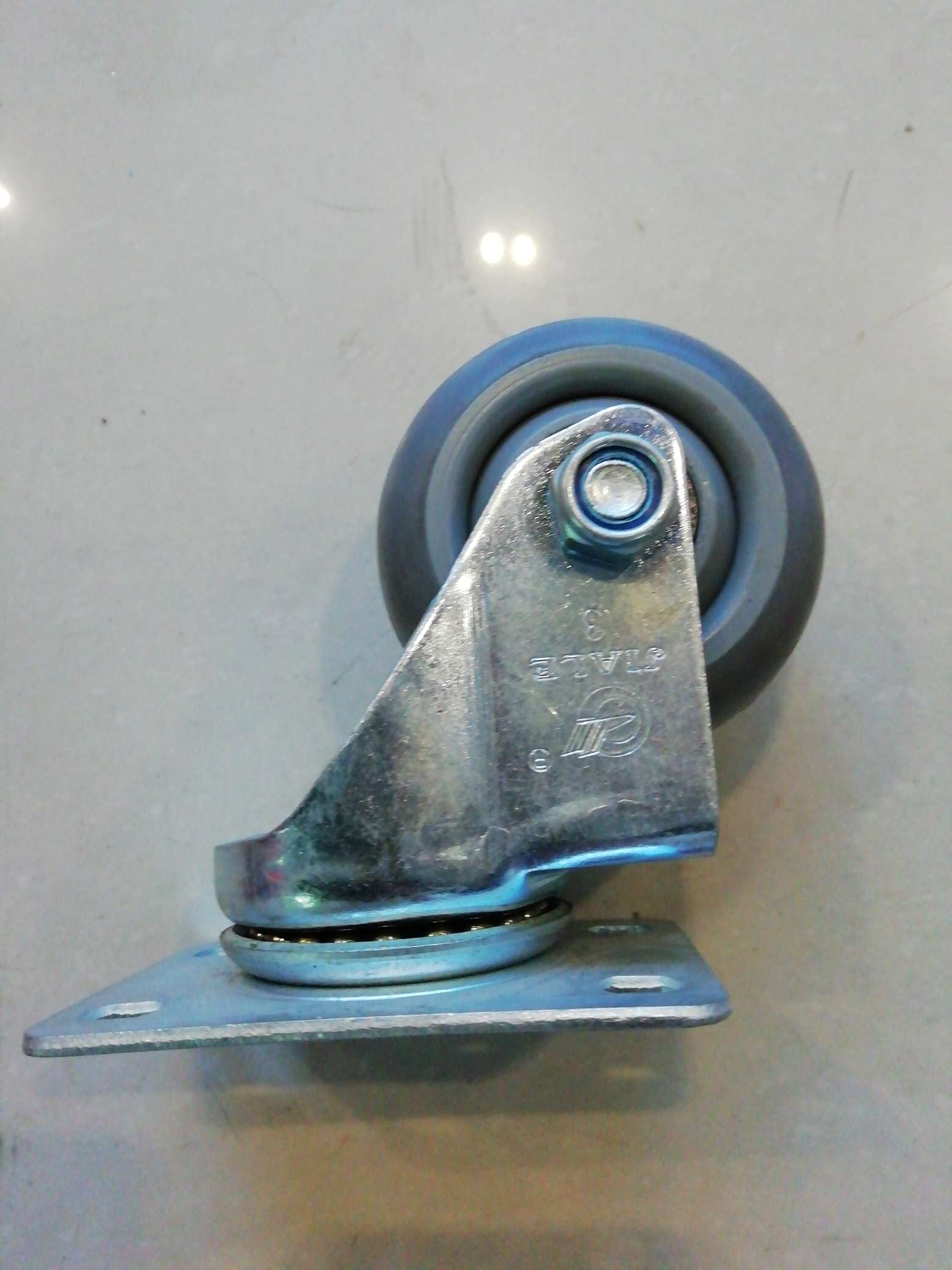 3-inch Jiale medium-sized elastic rubber casters detail image 1