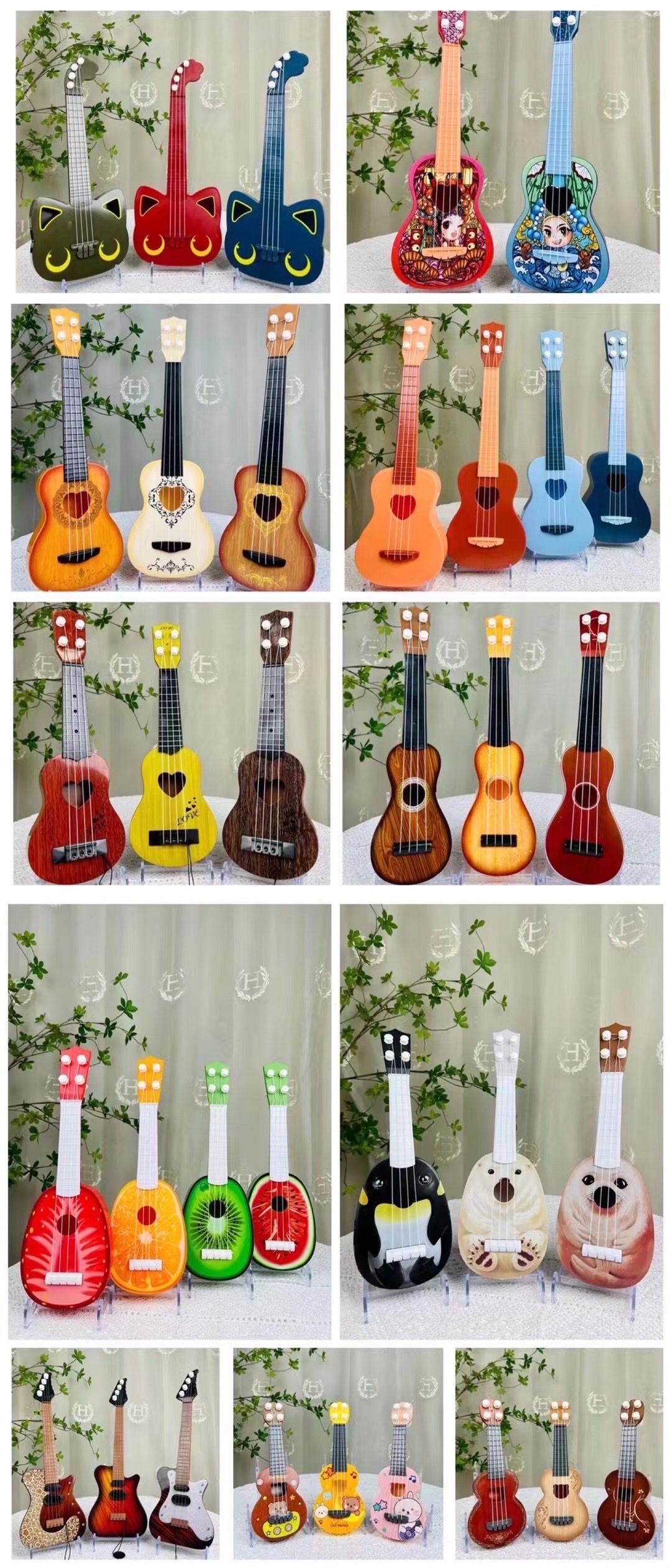 8826 Guitar Toy Guitar Style Novel Color Plastic Linxin Toy 1 details Picture