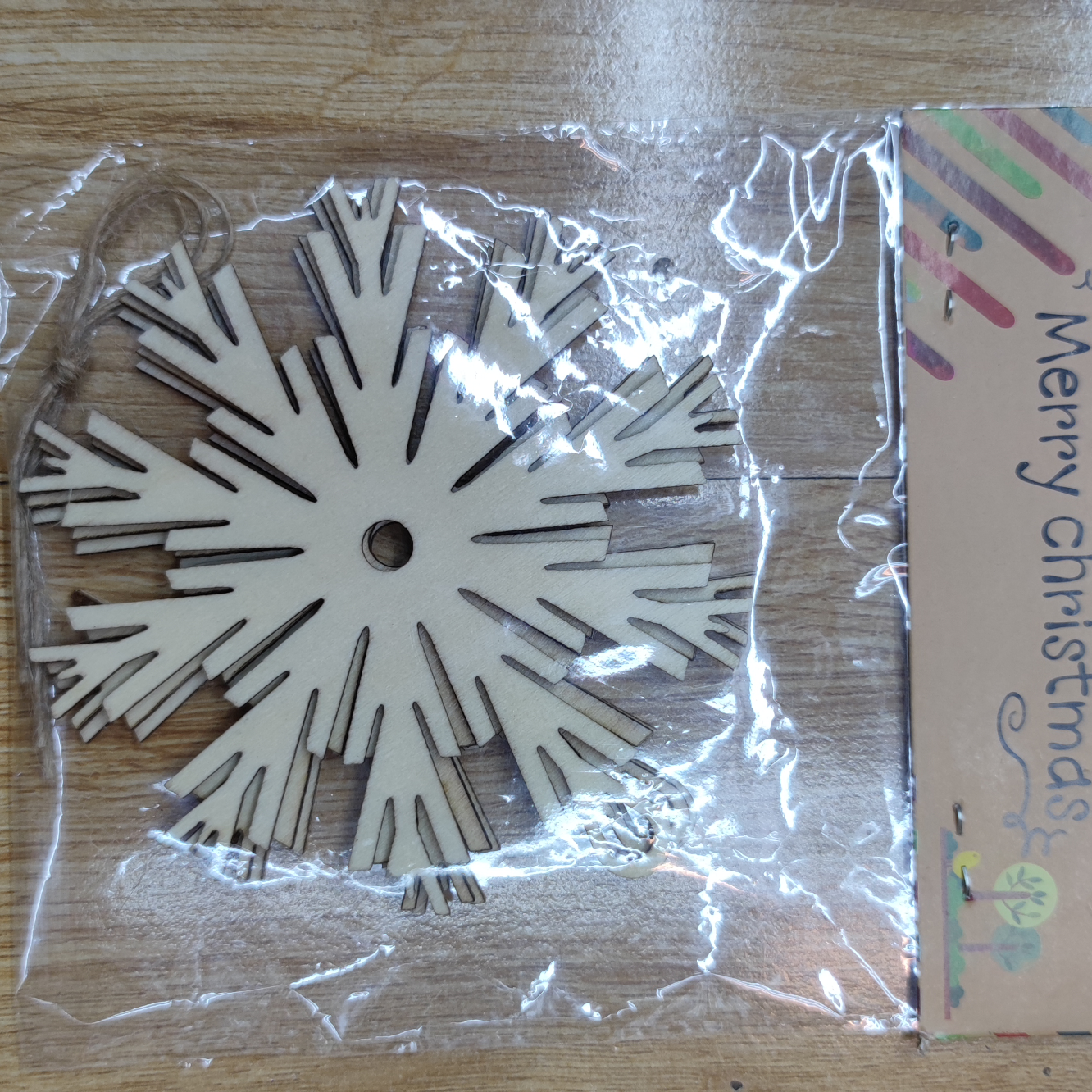 9003 木质挂件 圣诞木片挂件3片