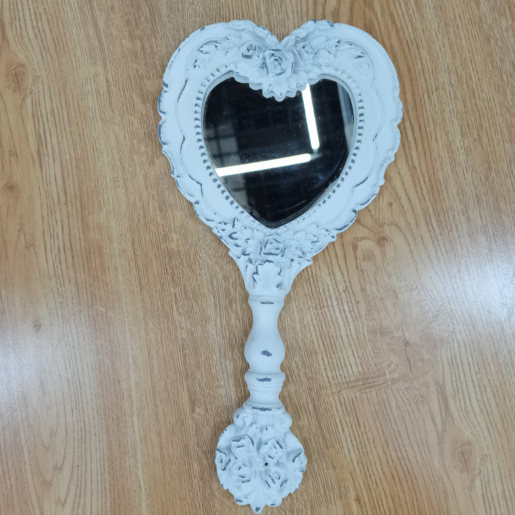 房子形状 首饰盒 欧式田园风格 长方形迷你木制镜子  家居装饰摄影道具A1