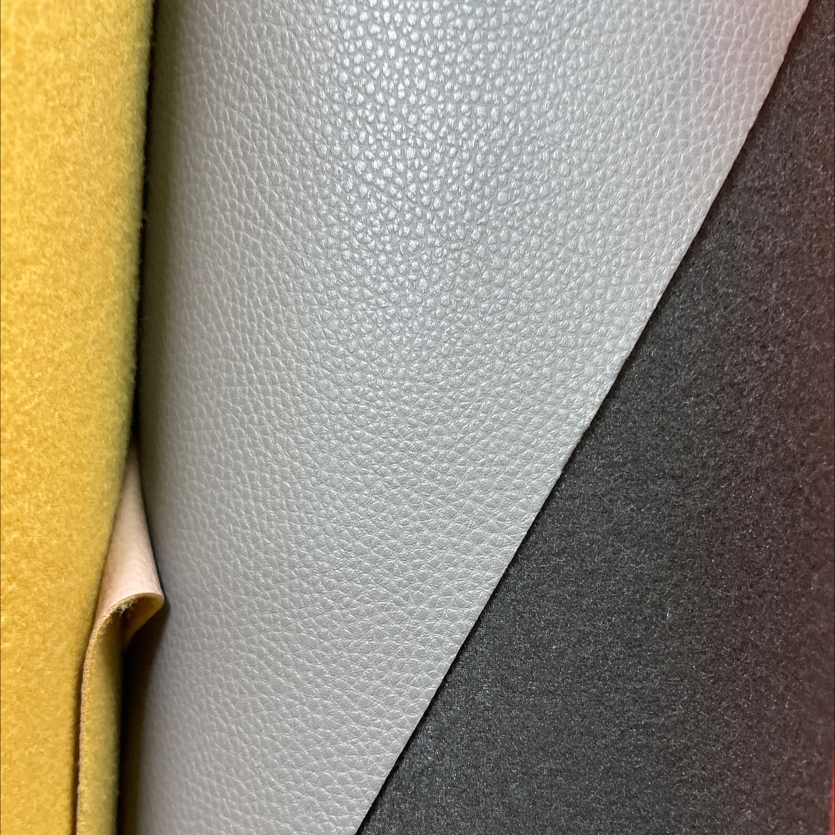 Four Seasons Lychee leather fabric, leather bags, sofas, accessories, soft furnishings, belts, dark grey sjlz008 Specification image