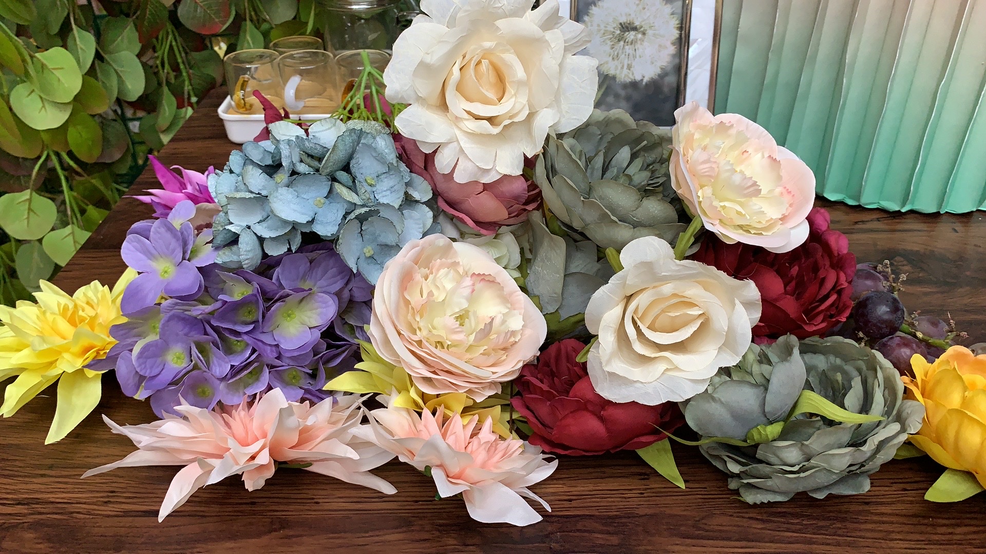 Artificial flowers, artificial plants, garden flower accessories, photo props, flower heads 138 detail image 6