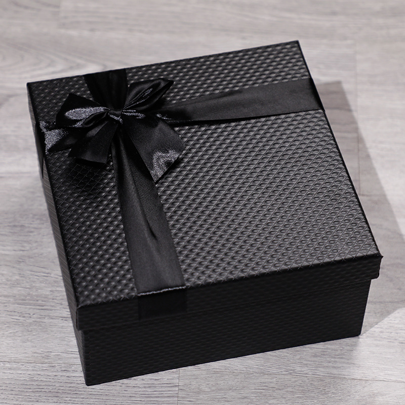 现货同色蝴蝶结精美礼品盒定制方形天地盖礼品包装盒创意礼盒定做详情图1