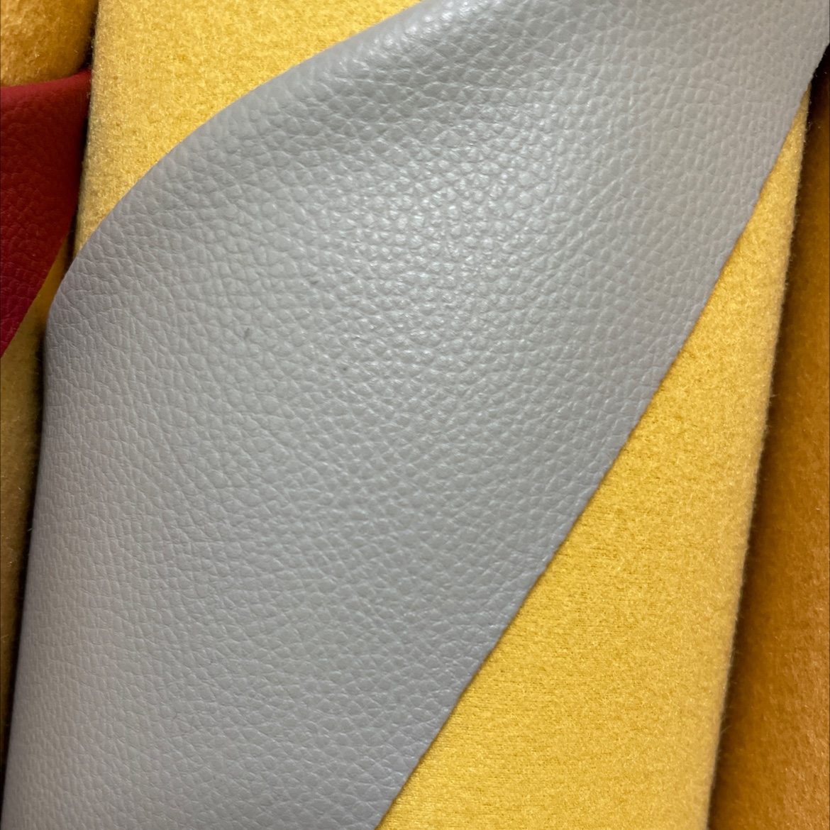 Four Seasons Lychee leather fabric, leather bags, sofas, accessories, soft furnishings, belts, khaki grey sjlz010 Specification image