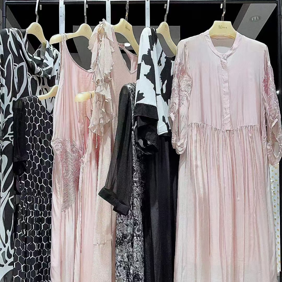 Summer new Korean-style fairy A-line dress with A round-neck, cinched waist, solid color top 27