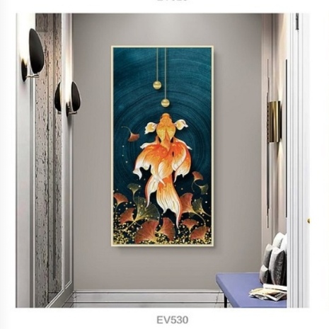 现代简约入户玄关装饰画客厅进门墙竖版壁画