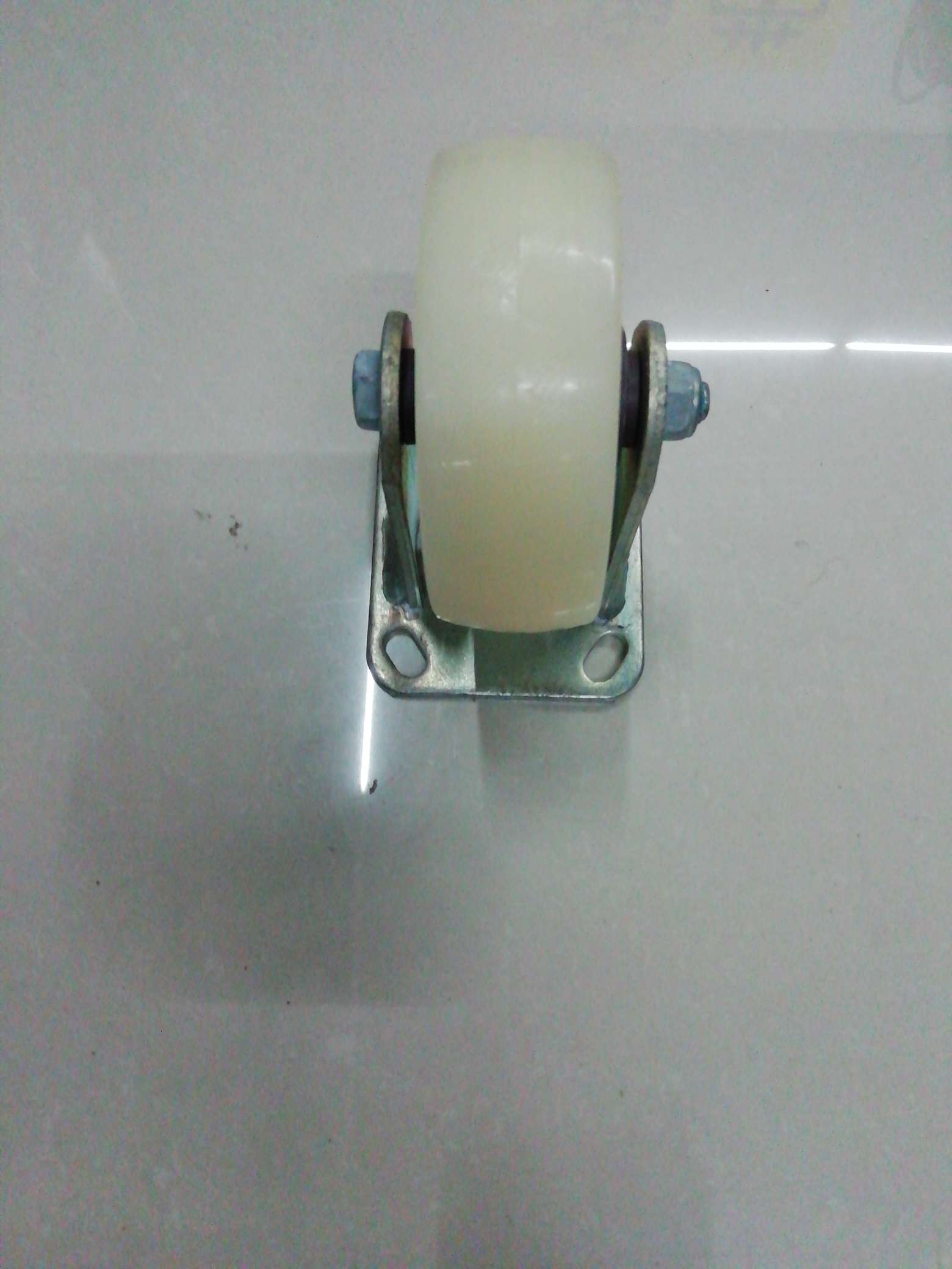 Jiale 5-inch heavy-duty white nylon directional wheels detail image 2