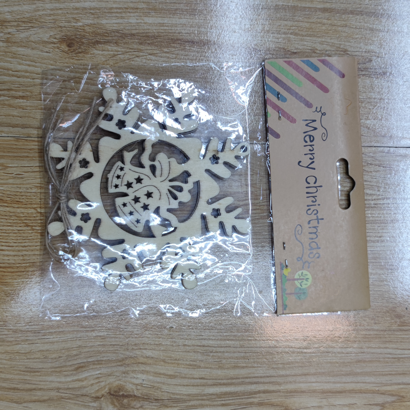 9011 木质挂件 圣诞木片挂件3片