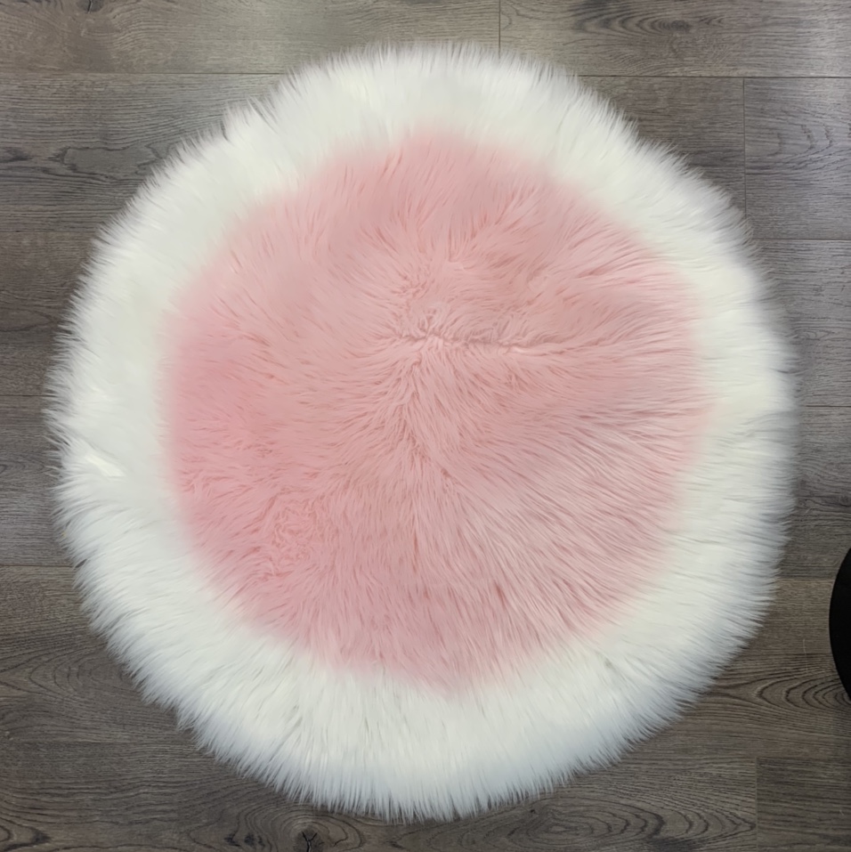 仿羊毛圆垫地垫地毯