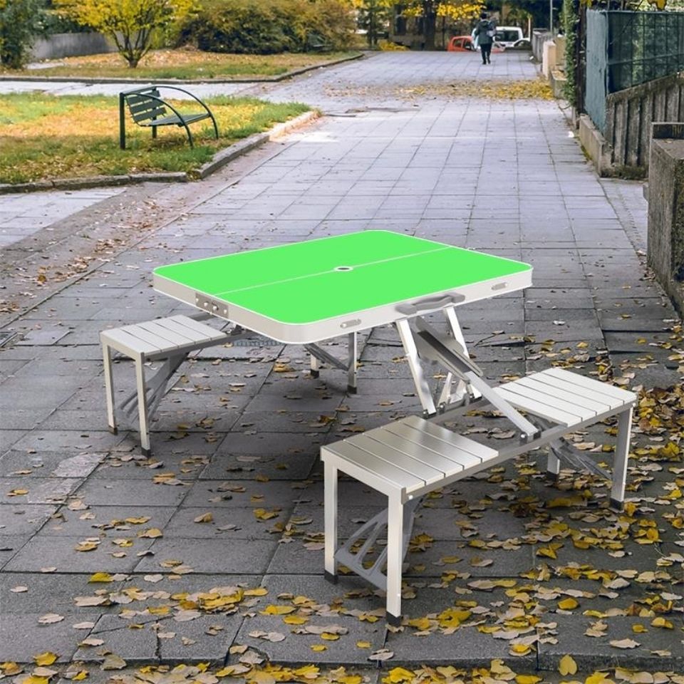 铭华家具厂户外折叠桌椅铝合金连体桌椅野炊桌自驾游便携桌椅广告宣传桌户外展业桌详情图10