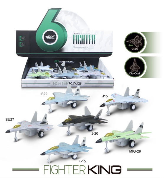 Six alloy recoil simulation fighter jets detail image 1