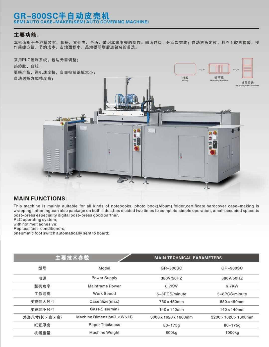 800 Semi-automatic leather shell machine, four-edge wrapping machine (deposit). Establish a physical store of printing machinery with good quality and favorable prices detail image 2