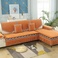 海纳百川菊黄色雪尼尔加厚款衍棉清新柔软质地温和多色家用型沙发垫图