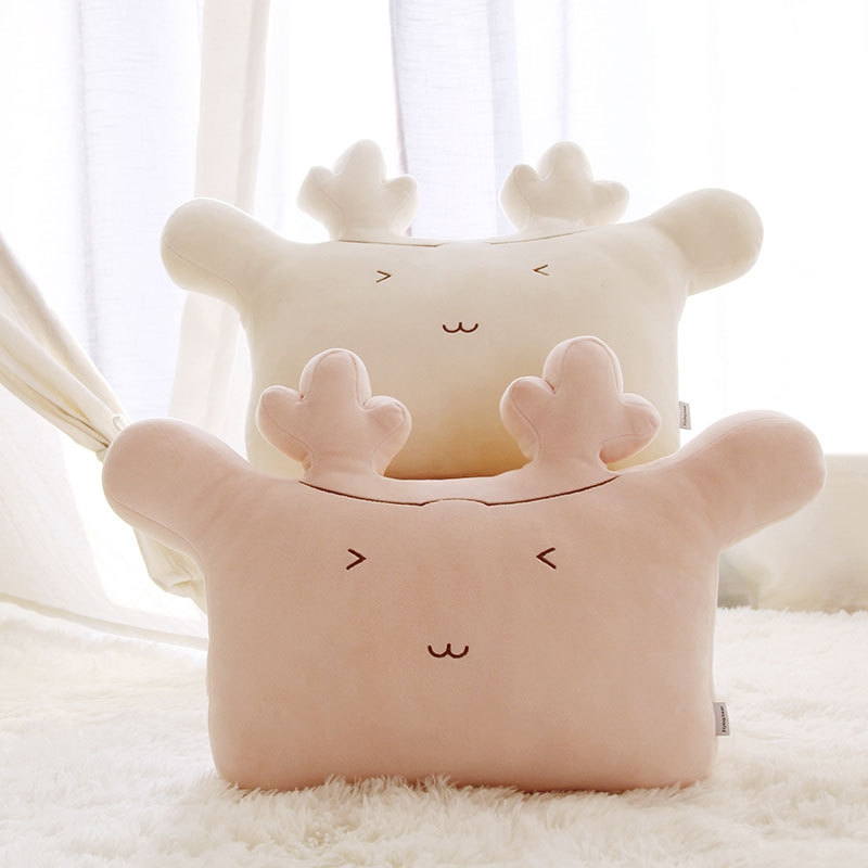 Doll throw pillow Long deer plush toy holding sleeping girls bed doll doll size super soft girl 95