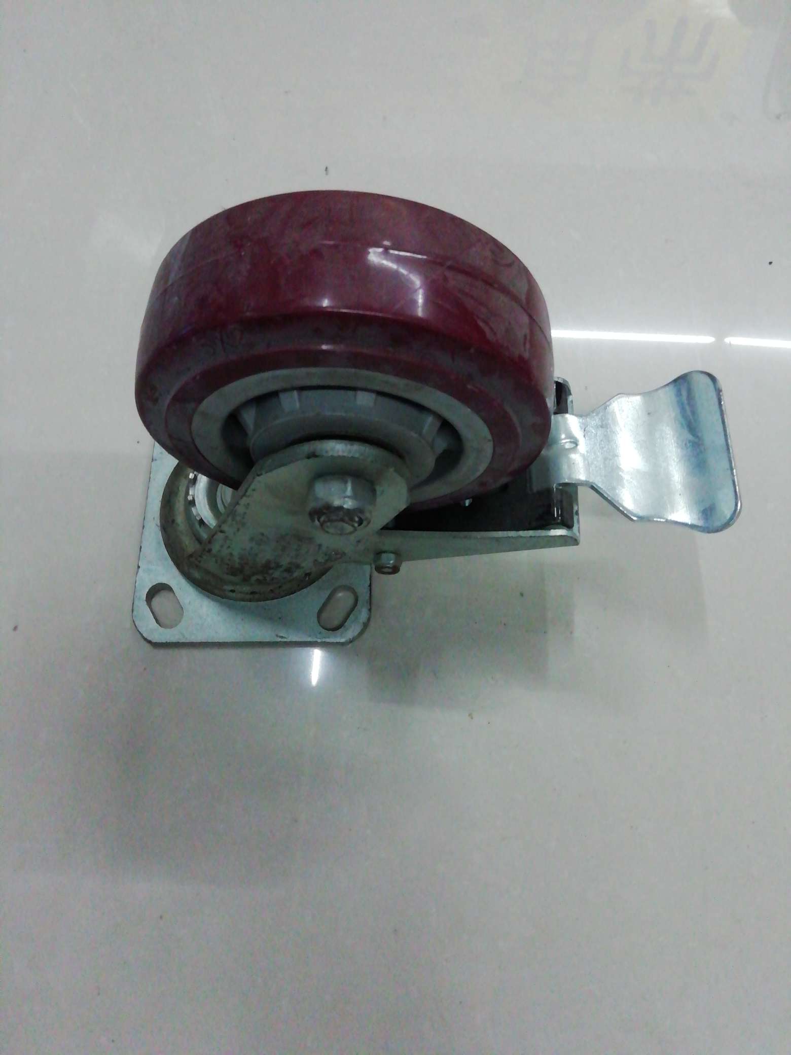 Jiale 5-inch heavy-duty polyurethane brake wheels detail image 2