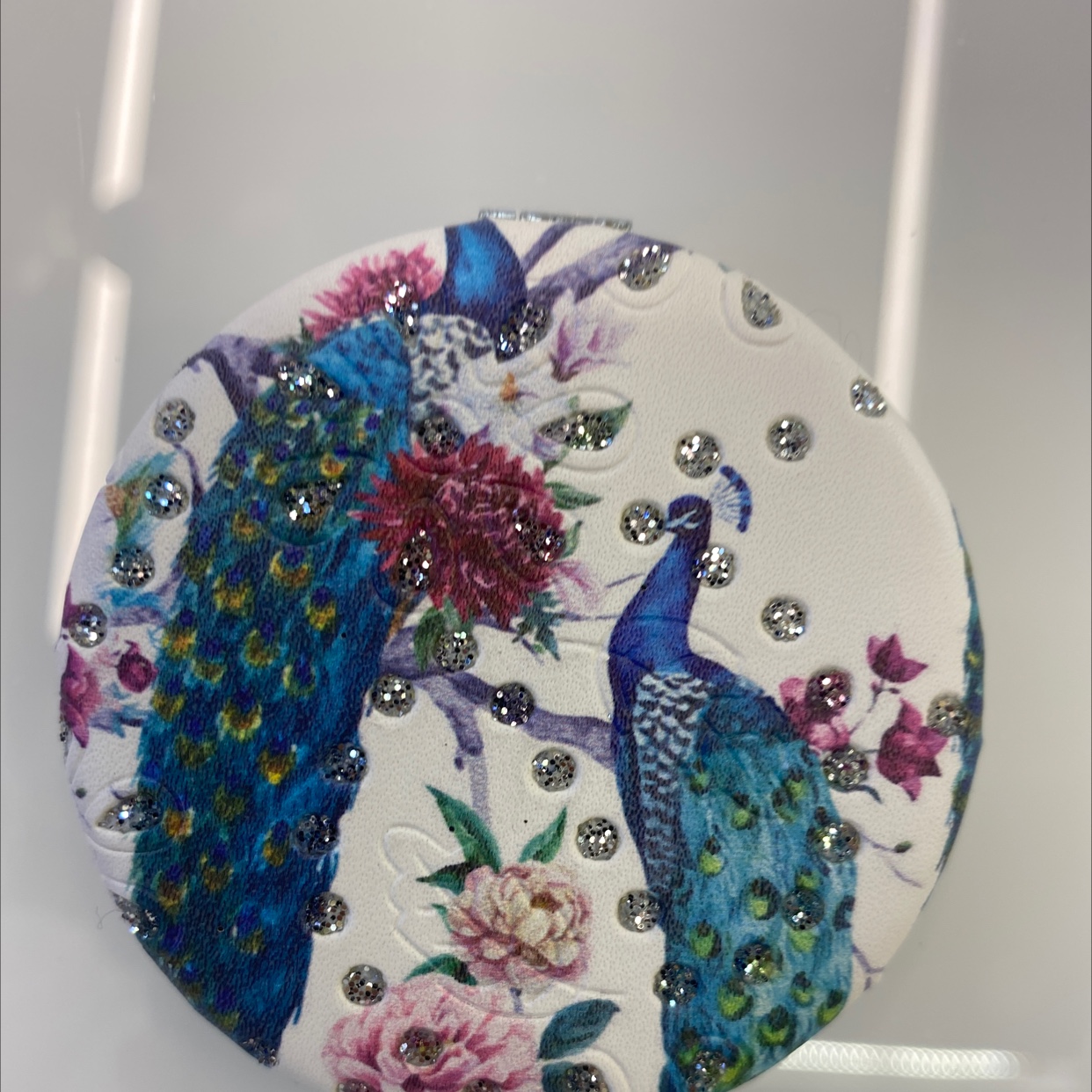 迪梦斯工艺礼品镜子装饰工艺家居装饰时尚设计理念面包镜子闪粉孔雀系列A-123详情6