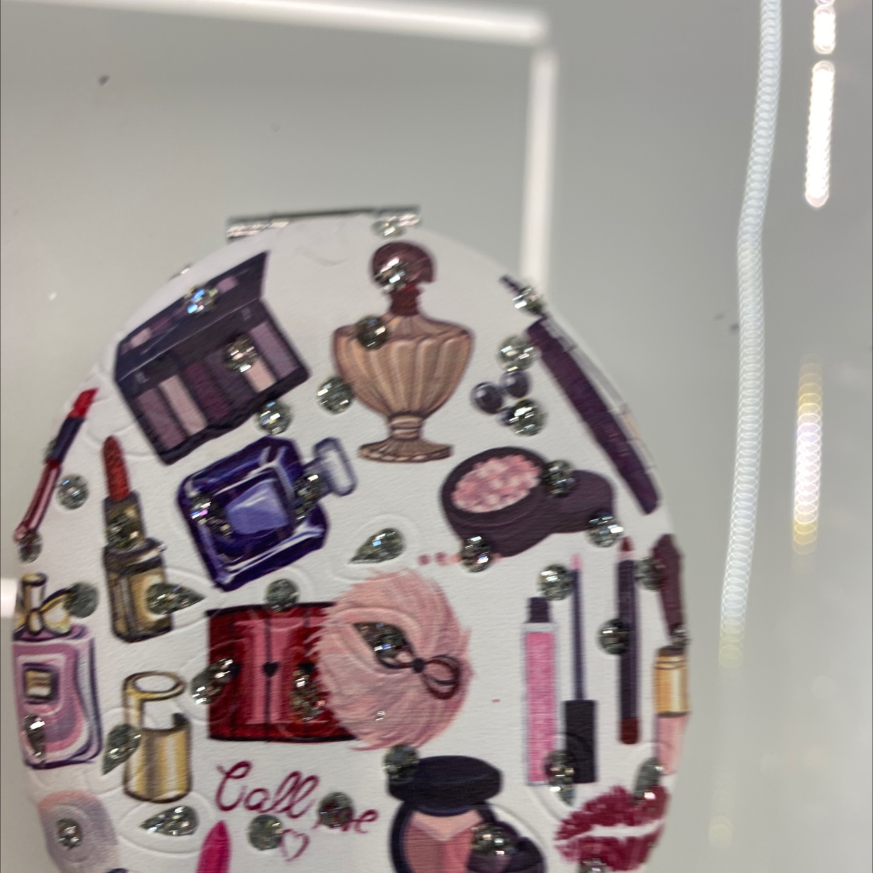 迪梦斯工艺礼品镜子装饰工艺家居装饰时尚设计理念面包镜子闪粉椭圆形口红系列化妆镜90详情图4