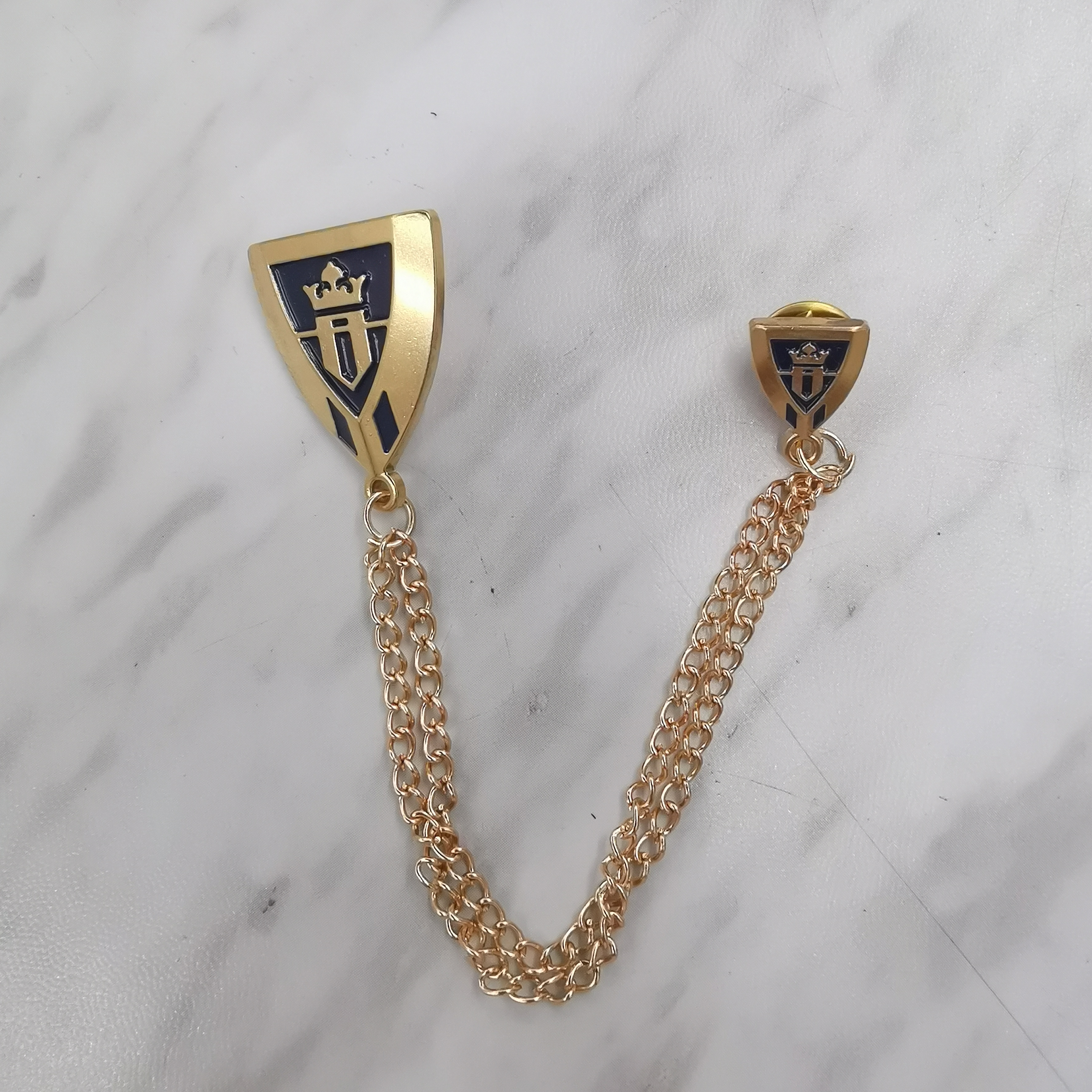 Factory Direct Fashion Simple Clothing Decoration Gold Badge Chain 003