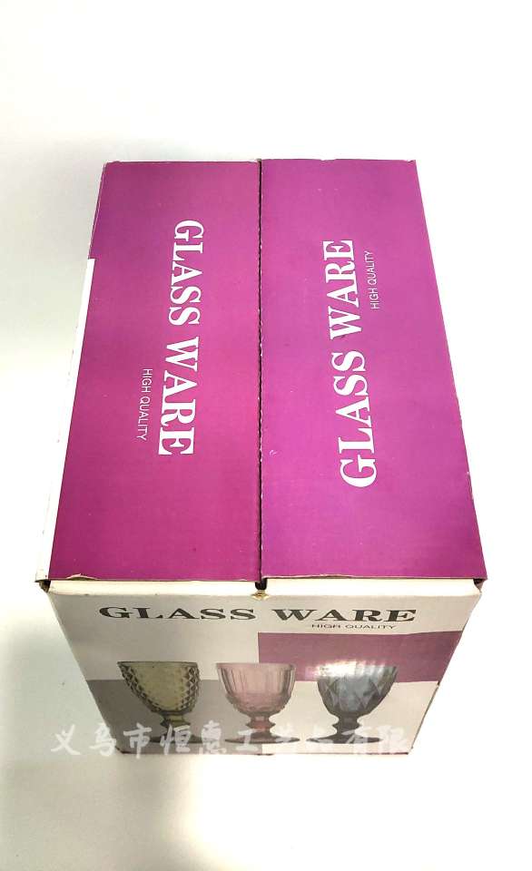 Factory direct sales of retro colored embossed champagne cups, creative juice cups, glass highball cups, and household colored glass cups detail image 11