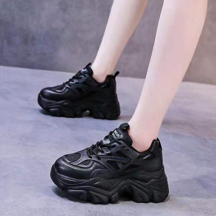 欧货老爹鞋女ins潮2021秋季新款网红厚底小白鞋真皮松糕增高单鞋详情图12